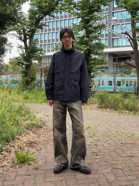 「アイテム（ナイロンジャケット）」を使った、もみさん（メンズ・176cm）の春コーディネート