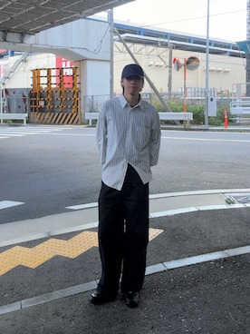 「Adoon plain（アドーンプレーン）のアイテム（パンツ）」を使った、もみさん（メンズ・176cm）の春コーディネート