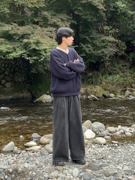 「アイテム（スウェットパンツ）」を使った、もみさん（メンズ・176cm・20代）の秋コーディネート