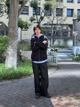 「Adoon plain（アドーンプレーン）のアイテム」を使った、もみさん（メンズ・176cm）の春コーディネート