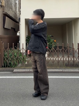 「アイテム（ボストンバッグ）」を使った、もみさん（メンズ・176cm）の秋コーディネート