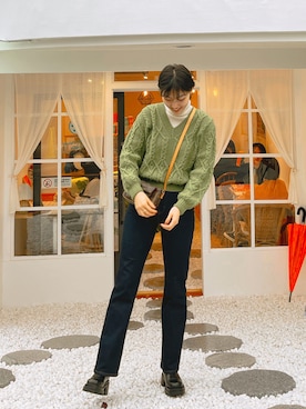 「antic rag（アンティックラグ）のアイテム」を使った、miuさん（レディース・172cm）の冬コーディネート