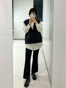「antic rag（アンティックラグ）のアイテム」を使った、miuさん（レディース・172cm）の冬コーディネート