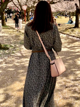 「花見」｜「アイテム（ワンピース/ドレス）」を使った、aikaさん（レディース・157cm）の春コーディネート