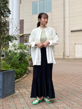 「ごきげんウィーク」｜「アイテム（スカート）」を使った、　AMIさん（レディース・158cm）の春コーディネート