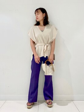 「アイテム（サンダル、その他）」を使った、　AMIさん（レディース・158cm）の夏コーディネート