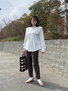 「チョコ色に染まれ」｜「アイテム（その他シューズ）」を使った、　AMIさん（レディース・158cm）の冬コーディネート