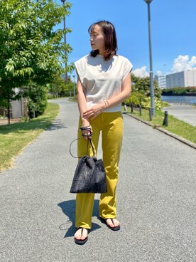「ビーチサンダル」｜　AMIさん（レディース・158cm・20代）の夏コーディネート