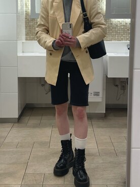 「THROW by SLY（スローバイスライ）のアイテム（ジャケット/アウター）」を使った、mireiさん（レディース・160cm）の春コーディネート