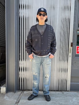 「DANKE SCHON（ダンケシェーン）のアイテム（カーディガン/ボレロ）」を使った、KENTOさん（メンズ・178cm）の春コーディネート