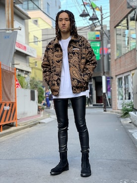 「A4A（エーフォーエー）のアイテム（ブルゾン）」を使った、KENTOさん（メンズ・178cm）の秋コーディネート