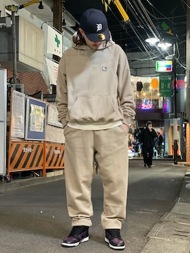 「WHITELAND（ホワイトランド）のアイテム（パンツ）」を使った、KENTOさん（メンズ・178cm）の冬コーディネート