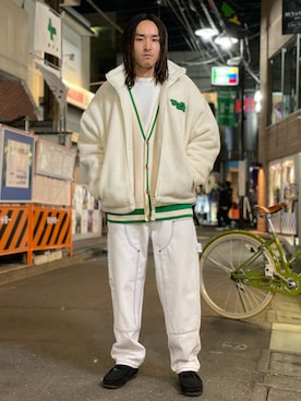 「WHITELAND（ホワイトランド）のアイテム（カーディガン/ボレロ）」を使った、KENTOさん（メンズ・178cm）の秋コーディネート