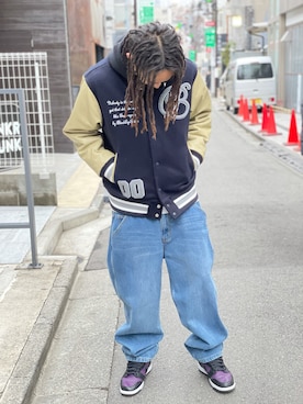 「WHITELAND（ホワイトランド）のアイテム（パンツ）」を使った、KENTOさん（メンズ・178cm）の冬コーディネート