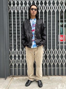 「DANKE SCHON（ダンケシェーン）のアイテム（カーディガン/ボレロ）」を使った、KENTOさん（メンズ・178cm）の春コーディネート