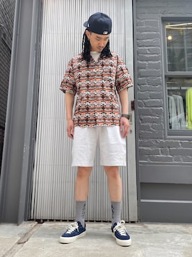 「柄シャツ」｜KENTOさん（メンズ・178cm）の春コーディネート