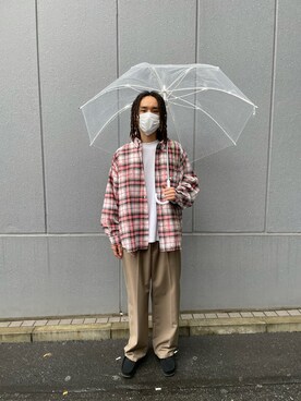 「DANKE SCHON（ダンケシェーン）のアイテム（スラックス）」を使った、KENTOさん（メンズ・178cm）の夏コーディネート