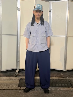 「WHITELAND（ホワイトランド）のアイテム（パンツ）」を使った、KENTOさん（メンズ・178cm）の夏コーディネート