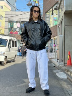 「A4A（エーフォーエー）のアイテム（スウェット）」を使った、KENTOさん（メンズ・178cm）の秋コーディネート