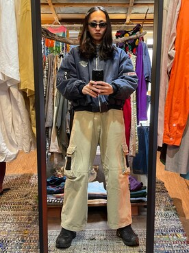 Ma 1を使った ベージュパンツ のメンズ人気ファッションコーディネート Wear