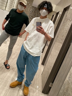 「ELEMENT（エレメント）のアイテム（パンツ）」を使った、053さん（メンズ・177cm）の夏コーディネート