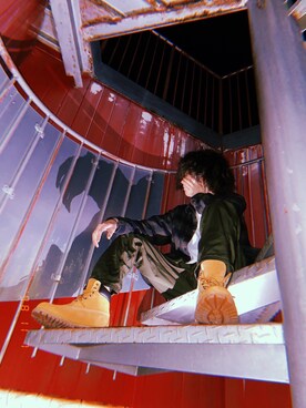 「チェック柄に恋してる」｜「アイテム（チノパンツ）」を使った、053さん（メンズ・177cm）の秋コーディネート