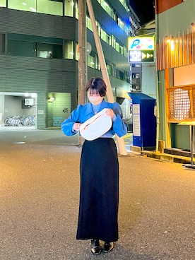 「しまむら（シマムラ）のアイテム（スカート、ブラック系）」を使った、arsn1721さん（レディース・156cm）の冬コーディネート