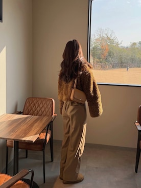 「LOEWE（ロエベ）のアイテム」を使った、2003さん（レディース・157cm）の冬コーディネート