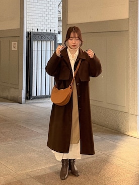 「アイテム（ハイライト/シェーディング）」を使った、2003さん（レディース・157cm）の冬コーディネート