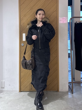 「アイテム（ナイロンジャケット）」を使った、aykさん（レディース・161cm）の秋コーディネート