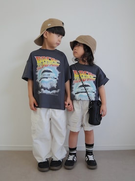 「devirock（デビロック）のアイテム（シューズ）」を使った、とりしゅりさん（キッズ・110cm）の夏コーディネート