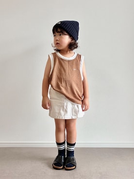 「ZARA KIDSのアイテム」を使った、とりしゅりさん（キッズ・100cm）の夏コーディネート