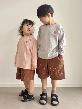 「aimoha（アイモハ）のアイテム」を使った、とりしゅりさん（キッズ・110cm）の春コーディネート