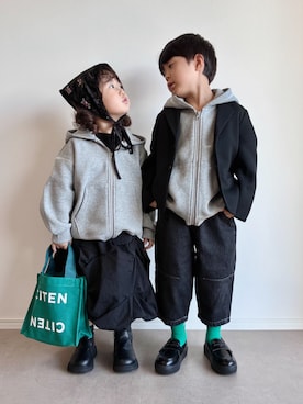 「ZARA KIDSのアイテム」を使った、とりしゅりさん（キッズ・110cm）の秋コーディネート