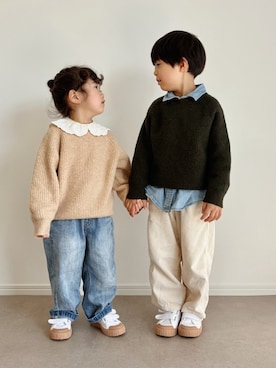 「ZARA KIDSのアイテム」を使った、とりしゅりさん（キッズ・110cm）の春コーディネート