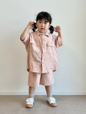 「アイテム（セットアップ）」を使った、とりしゅりさん（キッズ・100cm）の春コーディネート