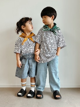 「riziere（リジェール）のアイテム」を使った、とりしゅりさん（キッズ・110cm）の夏コーディネート