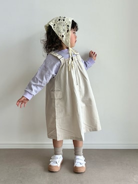 「shoes365（シューズスリーシックスファイヴ）のアイテム」を使った、とりしゅりさん（キッズ・100cm）の春コーディネート