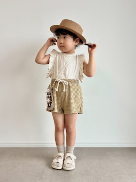 「Handmade（ハンドメイド）のアイテム」を使った、とりしゅりさん（キッズ・100cm）の夏コーディネート