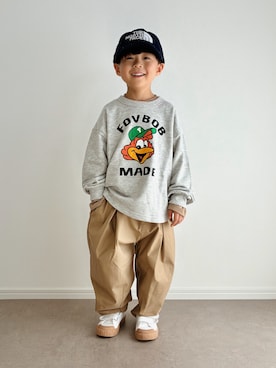 「アイテム（スリッポン）」を使った、とりしゅりさん（キッズ・100cm）の冬コーディネート