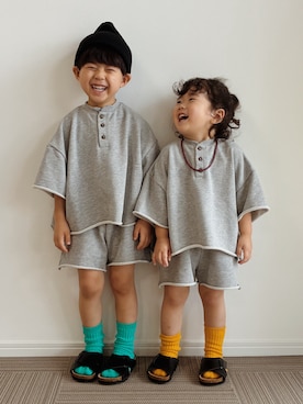 「アイテム（ソックス/靴下）」を使った、とりしゅりさん（キッズ・100cm）の夏コーディネート