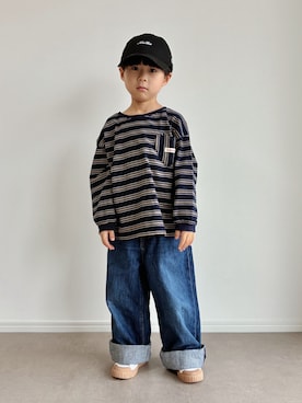 「shoes365（シューズスリーシックスファイヴ）のアイテム」を使った、とりしゅりさん（キッズ・110cm）の春コーディネート