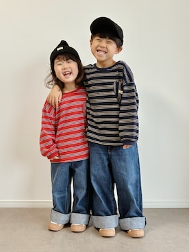 「ZARA KIDSのアイテム」を使った、とりしゅりさん（キッズ・110cm）の春コーディネート
