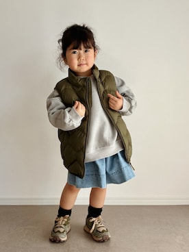 「Bambin（ボンバン）のアイテム」を使った、とりしゅりさん（キッズ・100cm）の春コーディネート