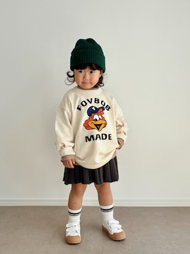 「アイテム（スリッポン）」を使った、とりしゅりさん（キッズ・100cm）の冬コーディネート