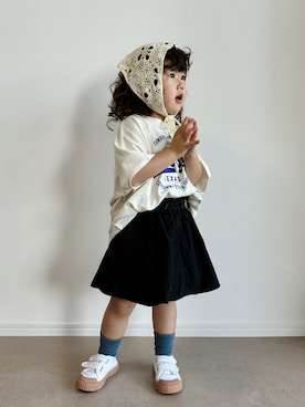「devirock（デビロック）のアイテム」を使った、とりしゅりさん（キッズ・110cm）の春コーディネート
