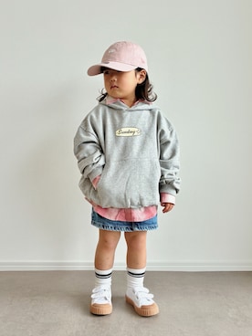 「アイテム（帽子）」を使った、とりしゅりさん（キッズ・100cm）の冬コーディネート