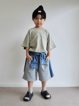 「GU（ジーユー）のアイテム」を使った、とりしゅりさん（キッズ・110cm）の夏コーディネート