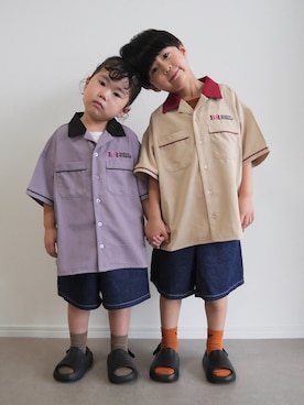 「riziere（リジェール）のアイテム」を使った、とりしゅりさん（キッズ・110cm）の夏コーディネート