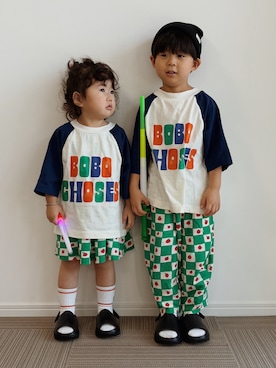 「アイテム（ソックス/靴下）」を使った、とりしゅりさん（キッズ・100cm）の夏コーディネート